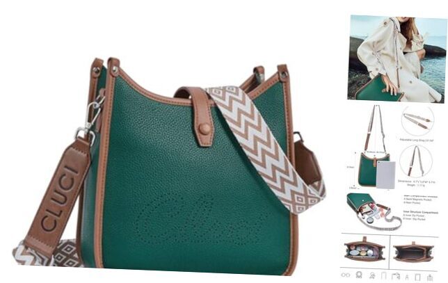 Crossbody Bags For Women Trendy Fashion Shoulder Bag E1-lychee Pattern Green