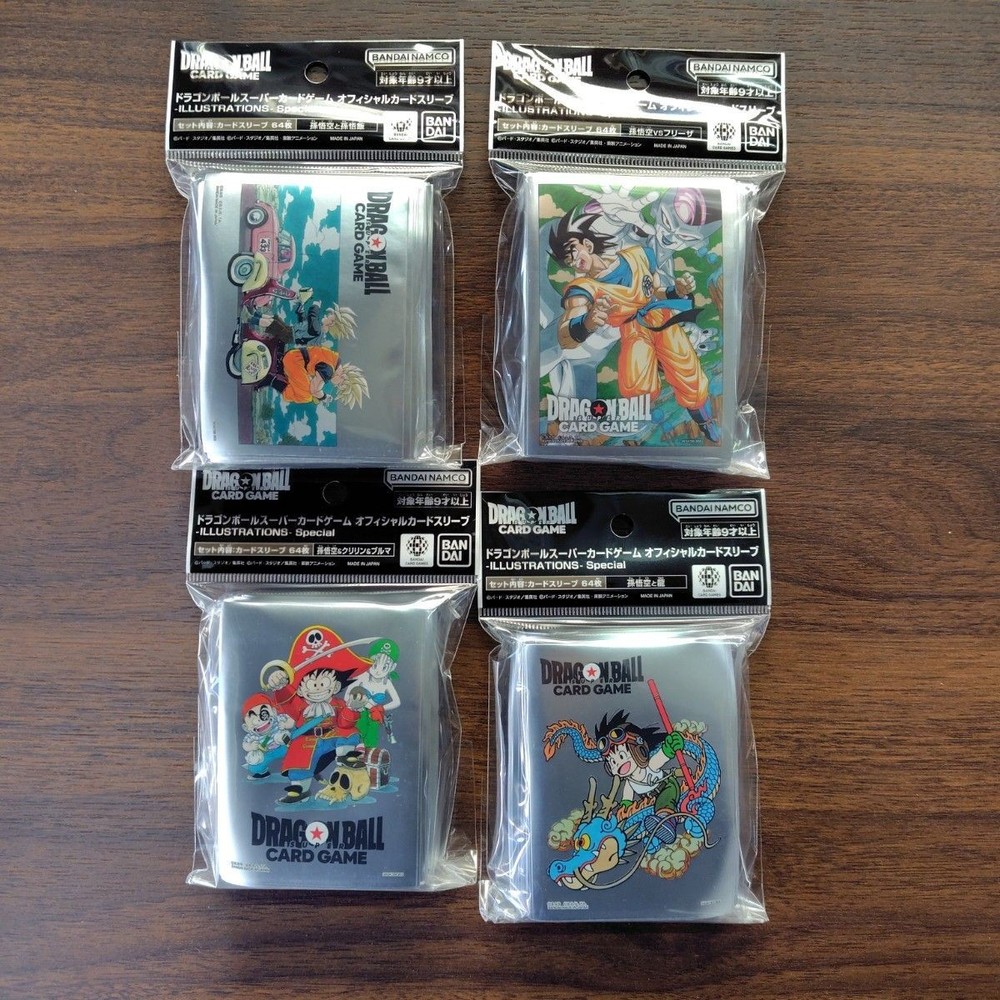 Dragon Ball Super Card Game Illustration Official Card Sleeves 4 Type Set New