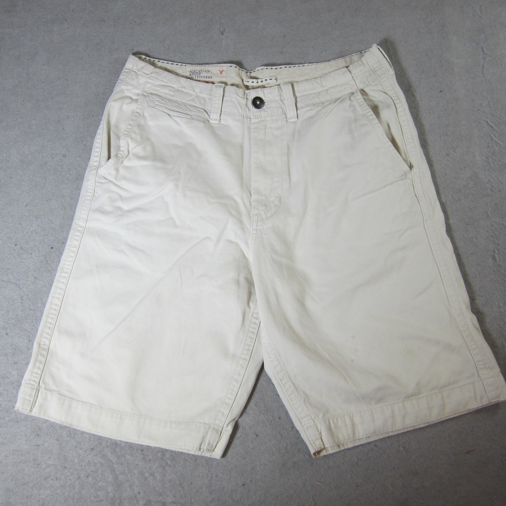 American Eagle Longer Length Chino Shorts Men's Sz 33 White 12