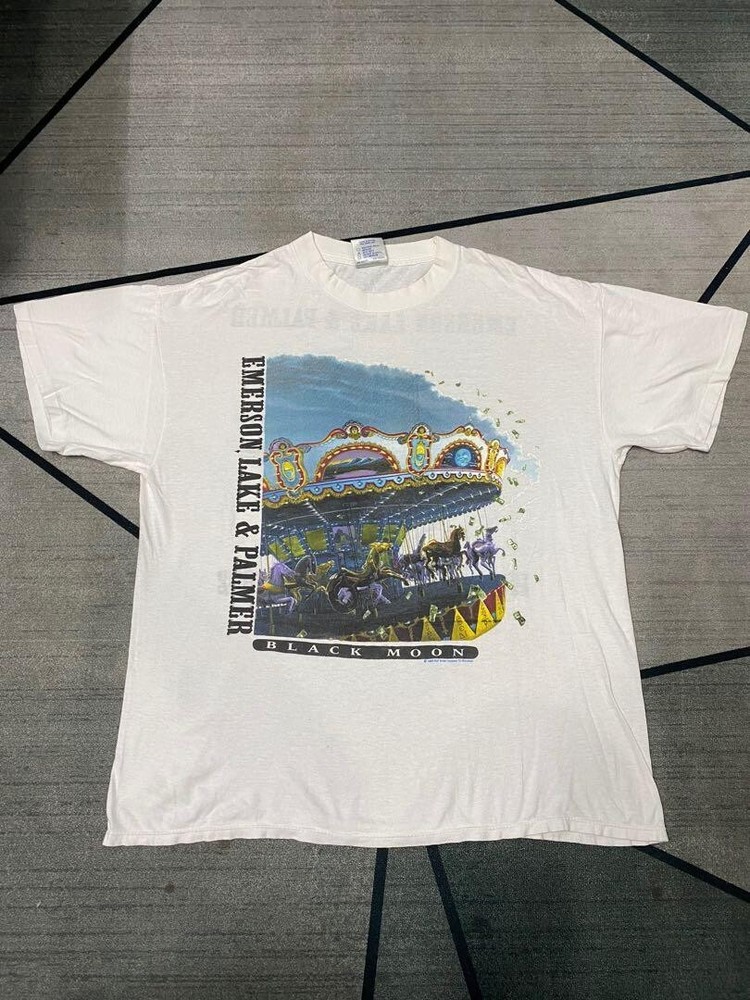 Remake 90s Emerson Lake and Palmer Black Moon band t shirt TE6687