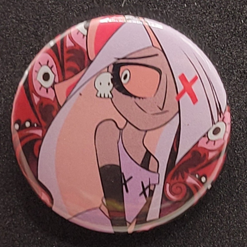 Fanmade Unofficial Hazbin Hotel Vaggie Pin Pinback Button Vivziepop