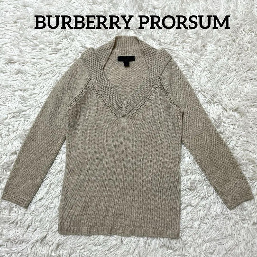 Burberry Prorsum Cashmere 100 Knit Sweater Beige XS Women's EUC
