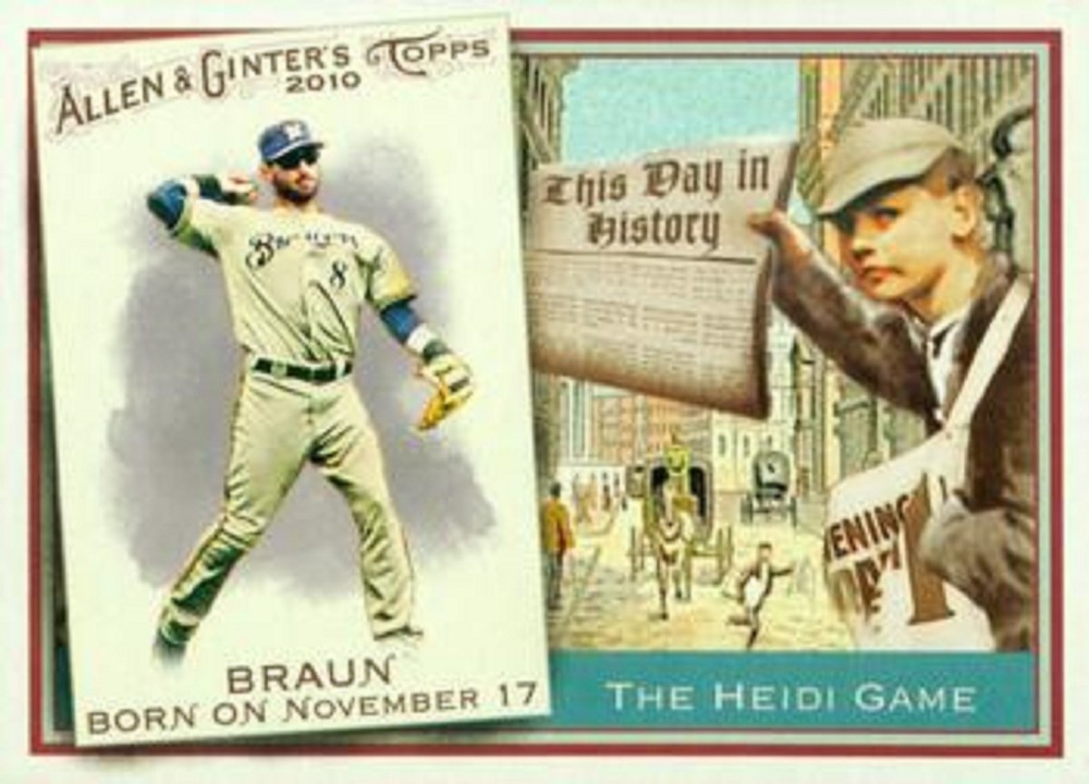 2010 Topps Allen and Ginter THIS DAY IN HISTORY #TDH55 Ryan Braun Brewers