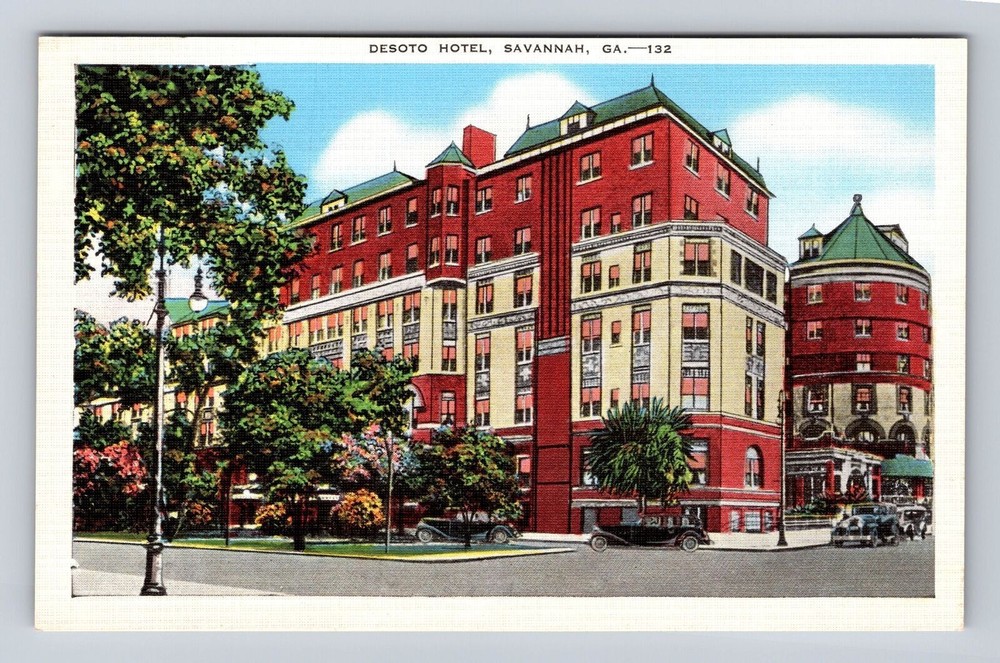 Savannah GA-Georgia, Desoto Hotel, Advertisement, Antique, Vintage Postcard