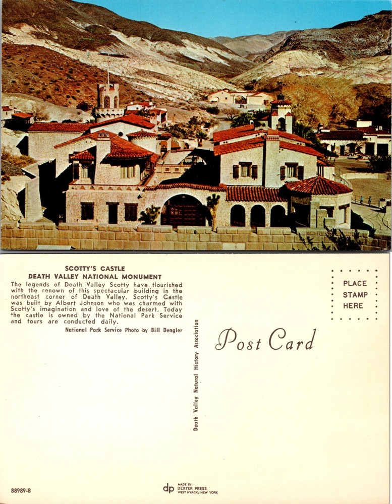 Scotty's Castle Death Valley National Monument Postcard