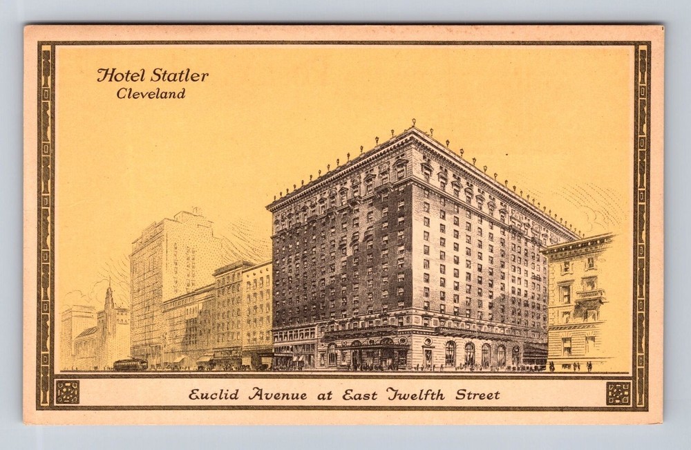 Cleveland OH-Ohio, Hotel Statler, Advertisement, Euclid Avenue Vintage Postcard