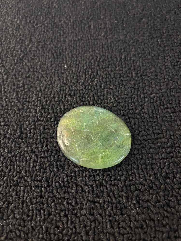 Green Glass Paste Medallion