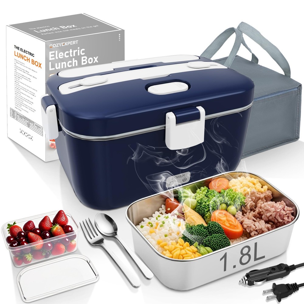 100W Electric Lunch Box Food Warmer Heater for 12V 24V 110V Fast Heating