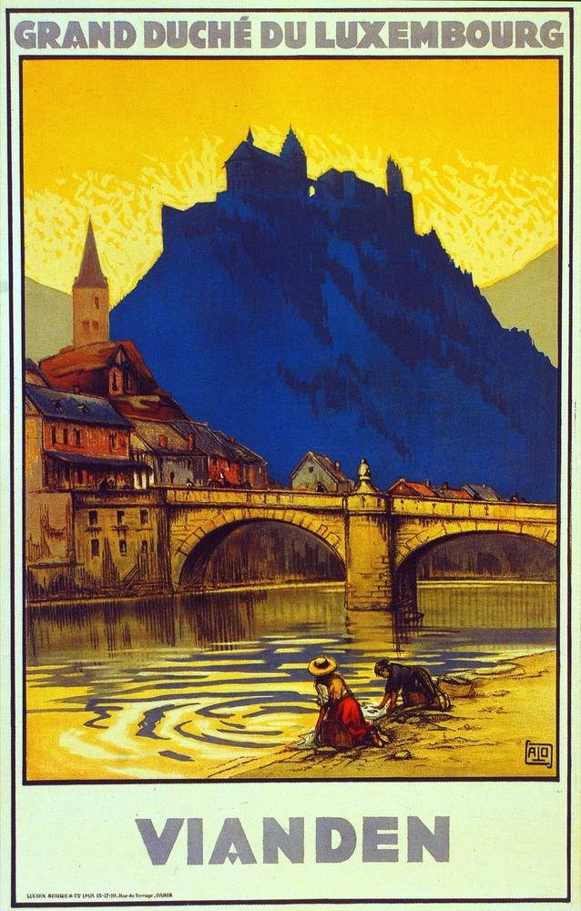 3090.Vianden Castle Travel Shop POSTER.French Art room home office decoration