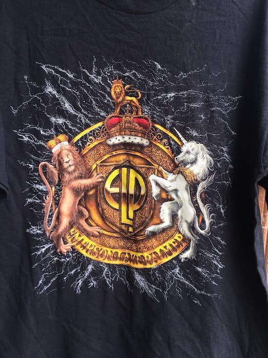 90s EMERSON LAKE PALMER progressive rock art rock T-shirt TE6694