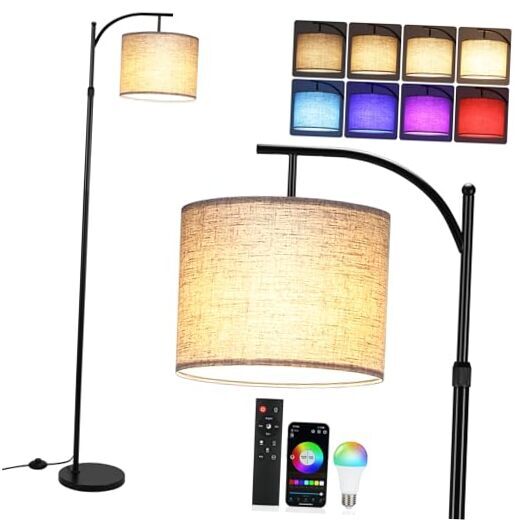 RGB Floor Lamp for Living Room, Compatible with APP, Modern LED Standing Lamp