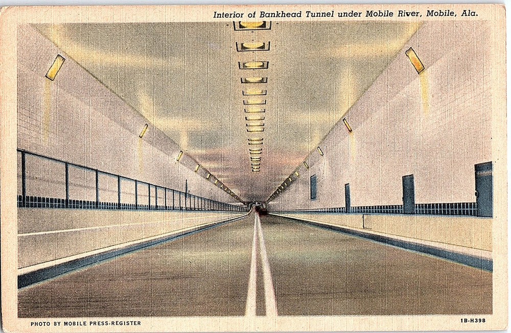 Postcard HIGHWAY SCENE Mobile Alabama AL m/09 AI1742