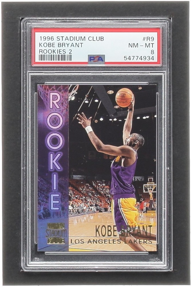 Kobe Bryant ROOKIE CARD #R9 1996-97 Topps Stadium Club PSA 8 RC HOF MAMBA