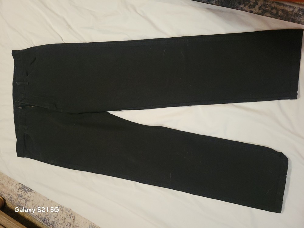 Men's Black Rustler Relaxed Fit 38x32 Denim Jeans