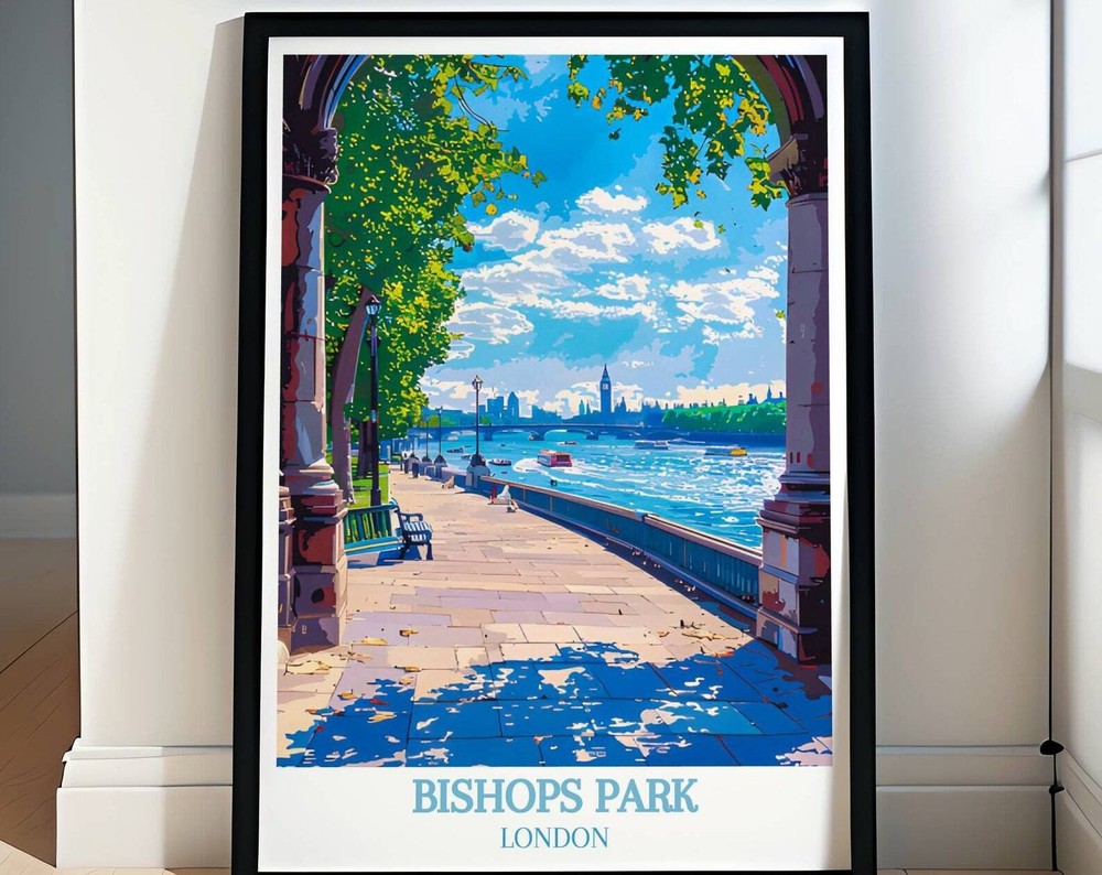 Bishops Park Art And London Travel Posters Unique London Wall Art Fulham London