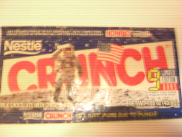 Vintage Nestle CRUNCH candy bar wrapper Kennedy Space Center astronaut collectible