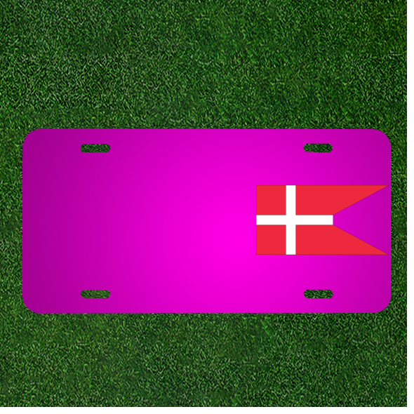 Create Your Custom Danish License Plate with Personalized Names for a Unique Flag Country Design