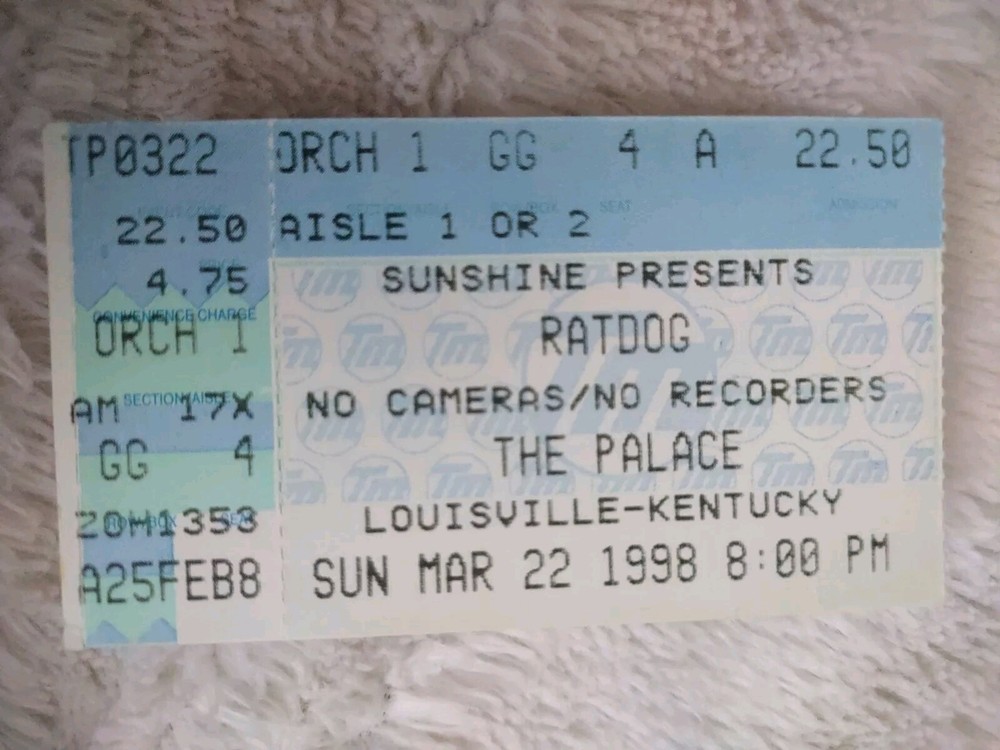 Ratdog 1998 Ticket Stub Unisex