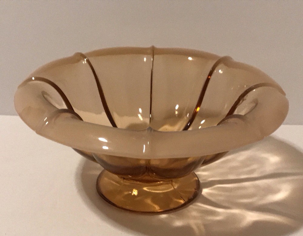 Fenton Pink CAMEO OPALESCENT Console Bowl Vintage