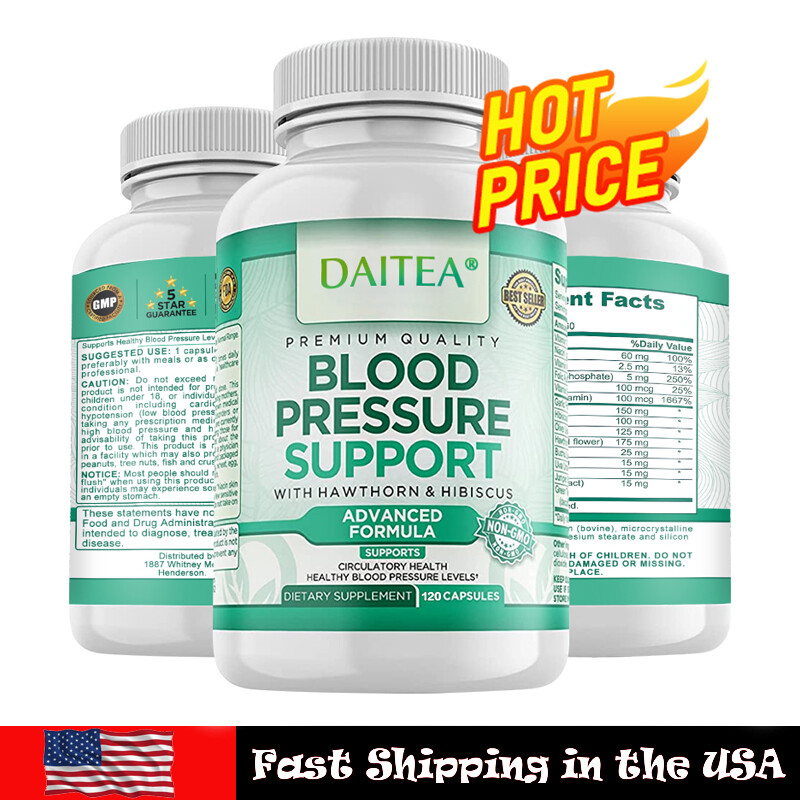 Premium Blood Pressure Support Supplement - Supports Heart Health - US
