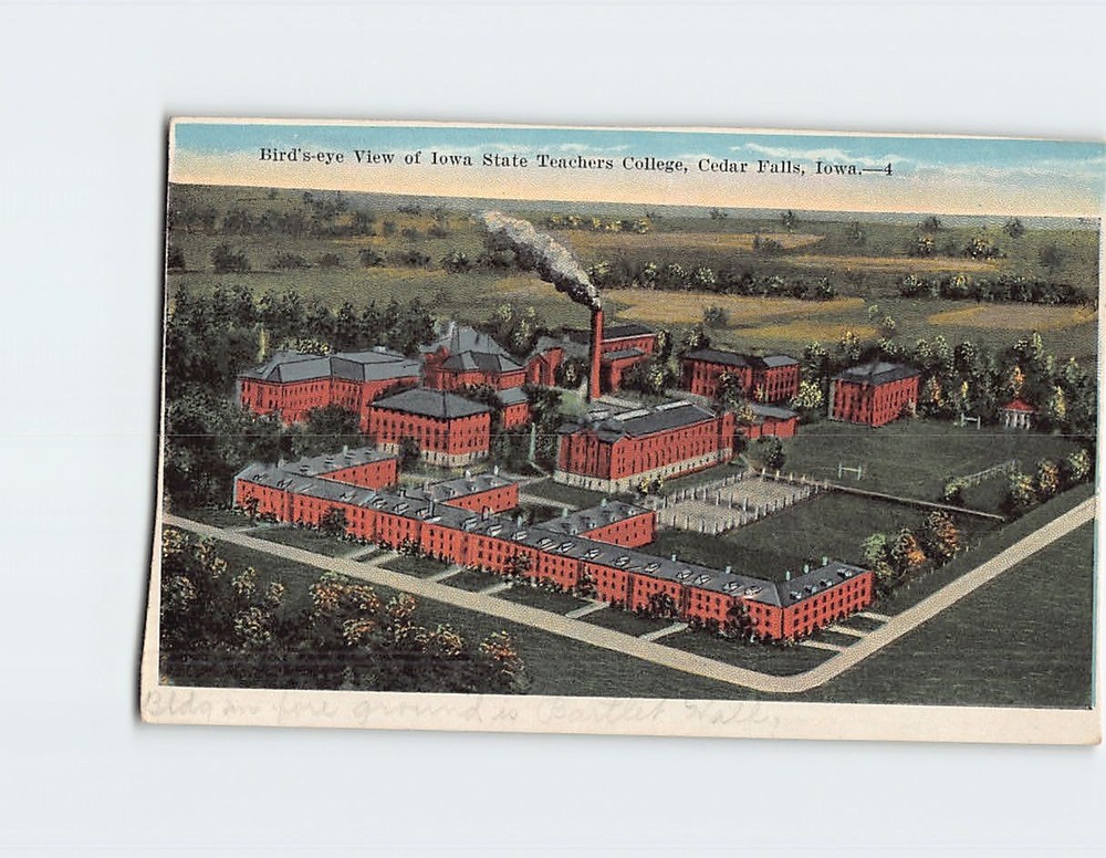 Postcard Birds eye View of Iowa State Teachers College Cedar Falls Iowa USA