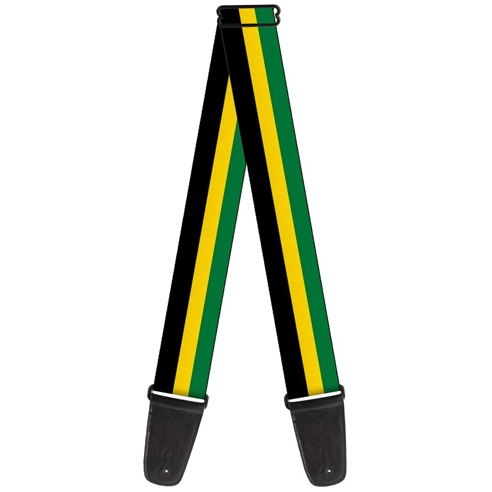 Guitar Strap - Stripes Black/Yellow/Green ACC NEWAnother great item from Rarewaves USA | Free delivery!