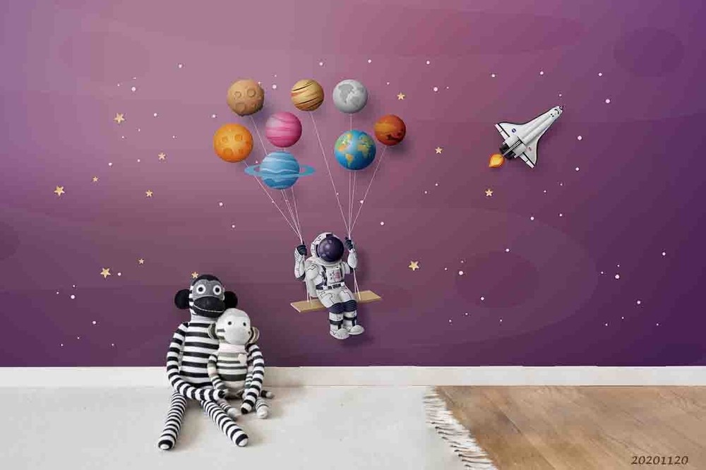 3D Space Themed Illustration Wall Murals Wallpaper Murals Wall Sticker