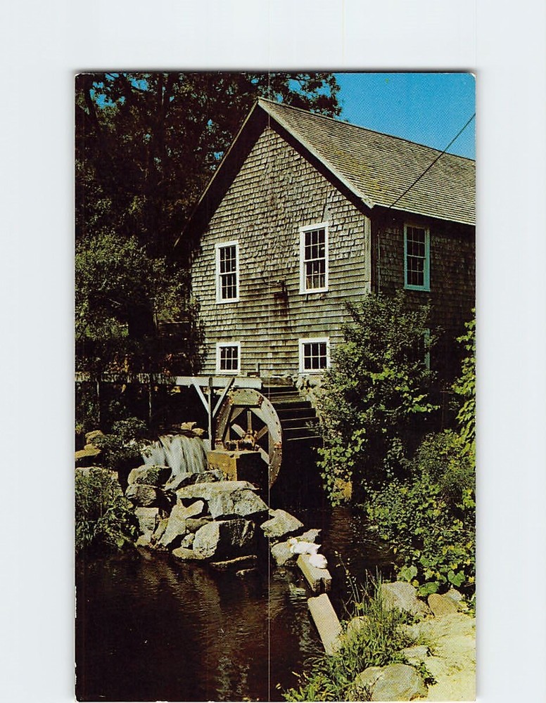 Postcard Old Grist Mill Stony Brook Brewster Cape Cod Massachusetts USA