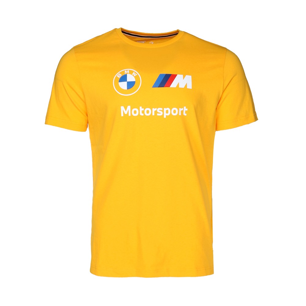 PUMA Bmw M Motorsport Essentials Logo Crew Neck Short Sleeve T-Shirt Mens Orange