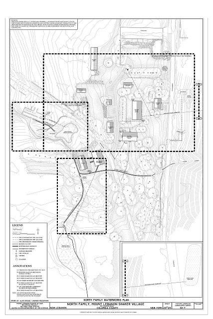 23. North Family Waterworks Plan - North Family, Mount Lebanon Shaker Village,