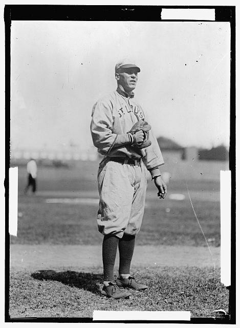 St. Louis Baseball Players 1913 Professional Player Standing on Field