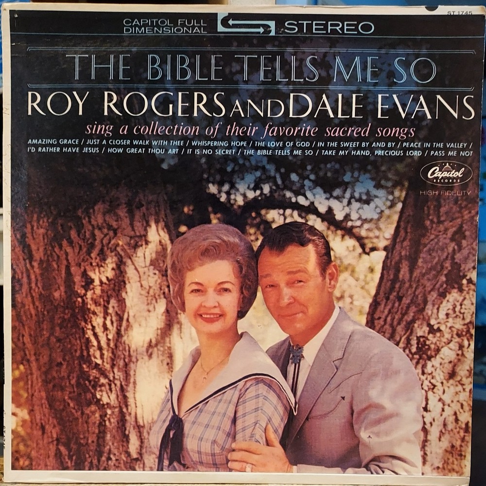 Roy Rogers and Dale Evans The Bible Tells Me So Gospel Music LP ALBUM