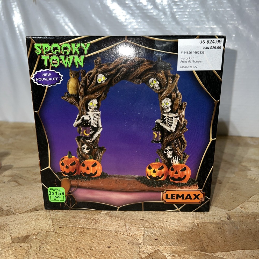 Lemax Spooky Town Horror Arch Lighted Halloween Table Decoration 14826  