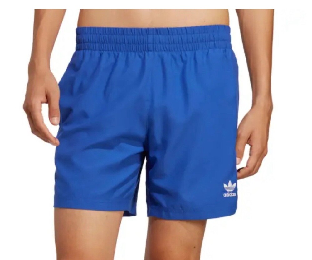 Adidas Originals Trefoil Swim Trunks Mens XL Mesh Briefs Essential Solid Blue