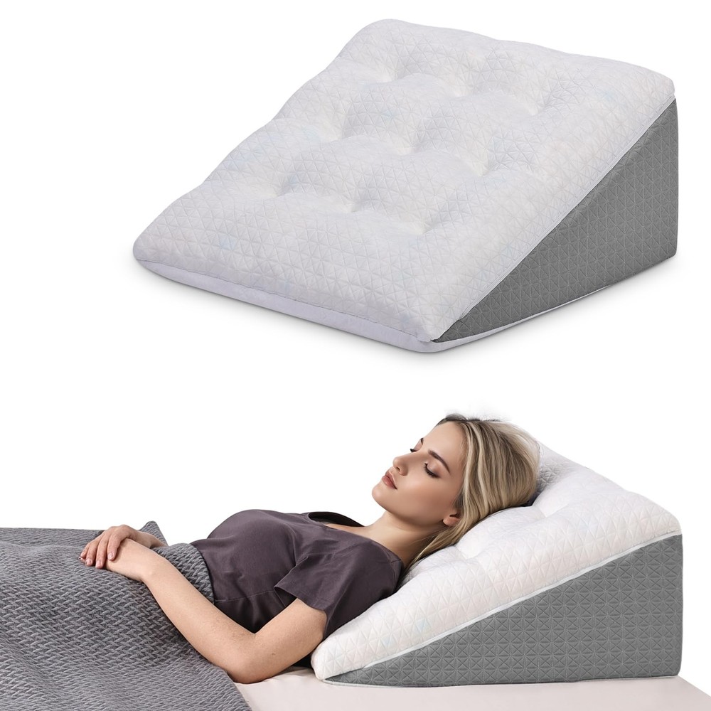 TANYOO Wedge Pillow for Sleep Apnea & Acid Reflux Relief - Bed Wedge Pillow for Better Sleep
