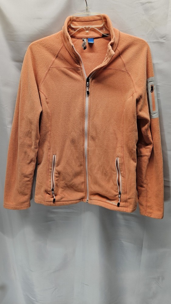 Womens Eddie Bauer Polartec Size Large Orange Fleece Jacket