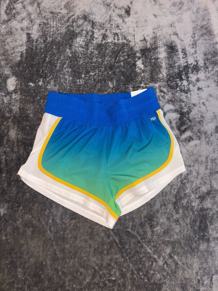 DSG Women's Stride High-Rise Shorts Blue Green Ombre XS