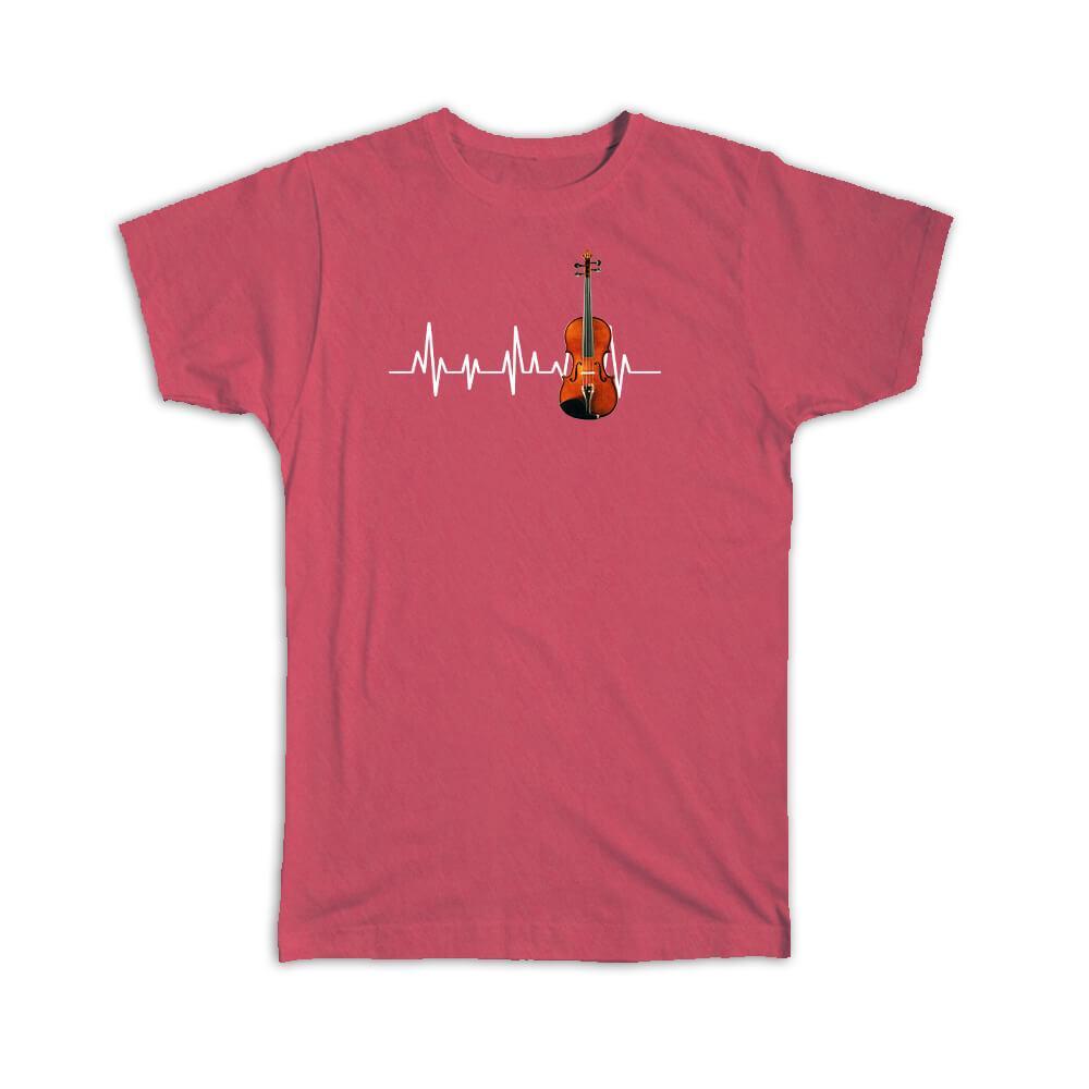 Gift T-Shirt : Violin Heartbeat Violinist