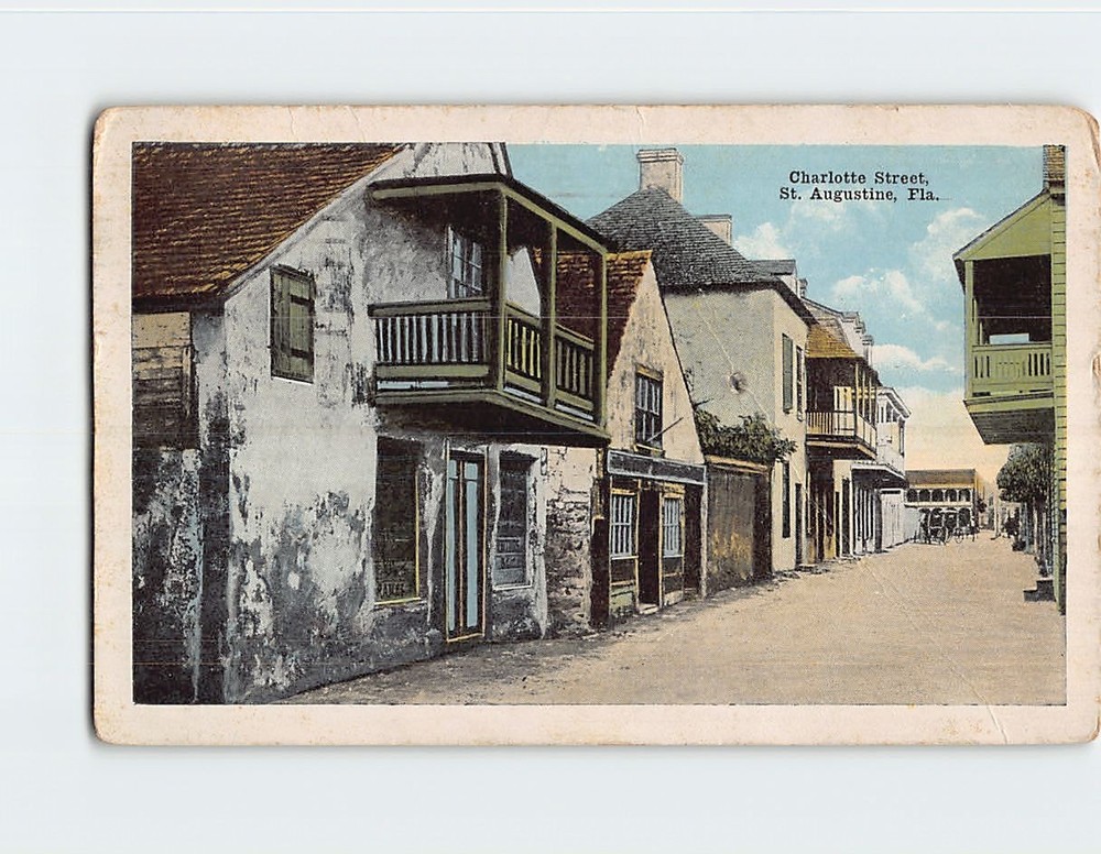 Postcard Charlotte Street St. Augustine Florida USA
