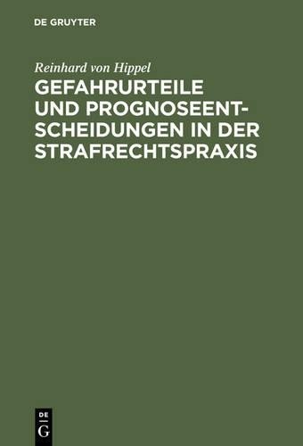 Reinhard Von Hi Gefahrurteile und Prognoseentscheidungen in der Straf (Hardback)