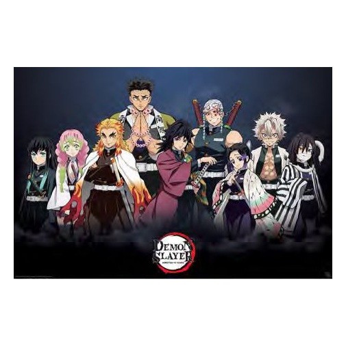 Poster Studio B - Demon Slayer Pillars Group Team Giyu Anime 24x36