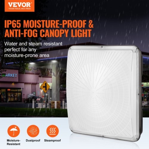 VEVOR LED Canopy Light 150-Watt 16500LM 5000K Daylight Outdoor Canopy Lighting