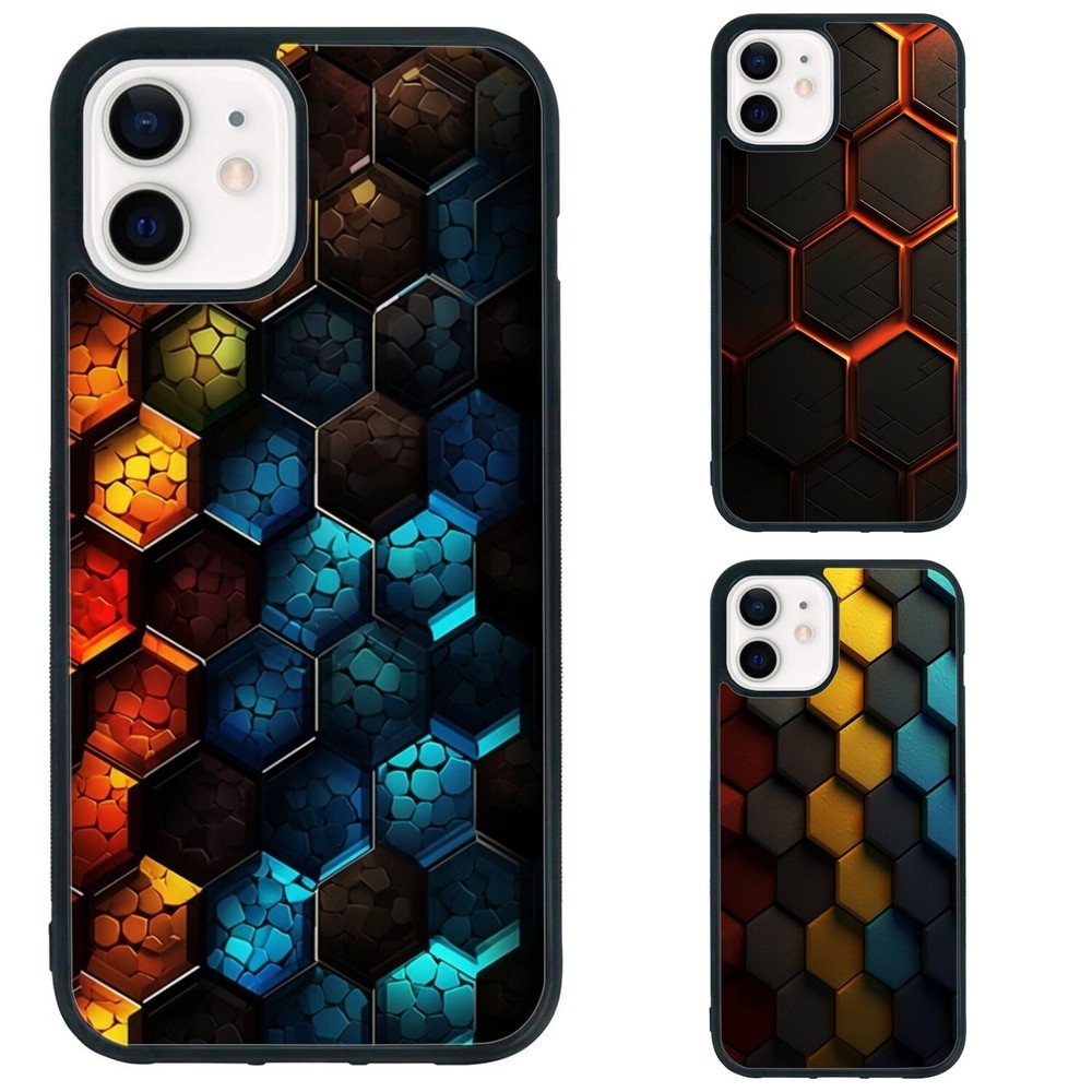 Abstract Honeycomb Lightweight Case for iPhone XS XR 6 7 8 Plus SE 2nd/3rd Gen-image