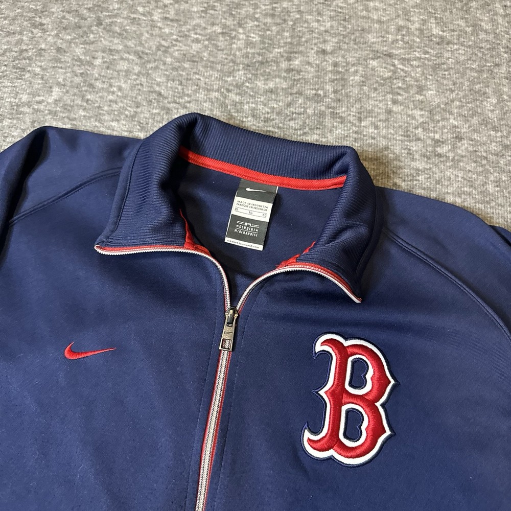 Nike Boston Red Sox Jacket Womens XL Blue Full Zip Embroidered MLB Baseball