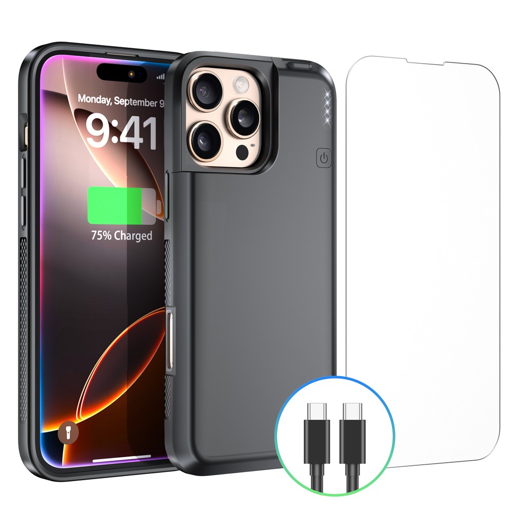 NEWDERY Power Case for iPhone 16 Pro Magnetic Charging Battery Charger Case