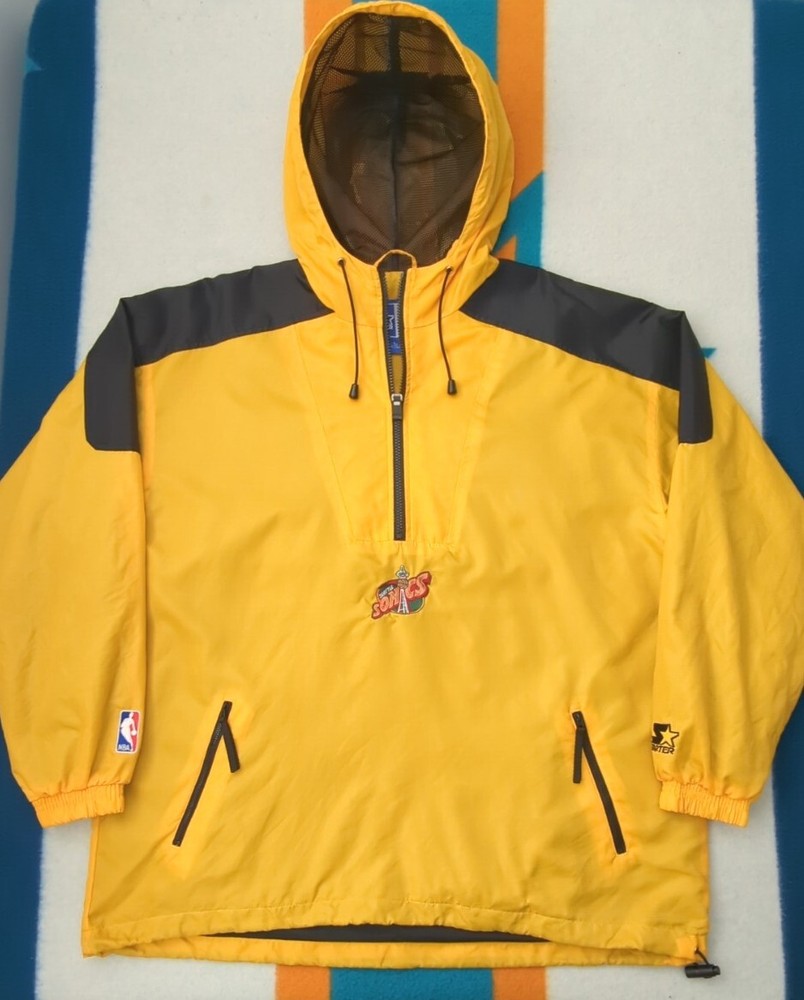 Vintage Seattle Sonics Anorak Starter Jacket Hooded Pullover Supersonics Large
