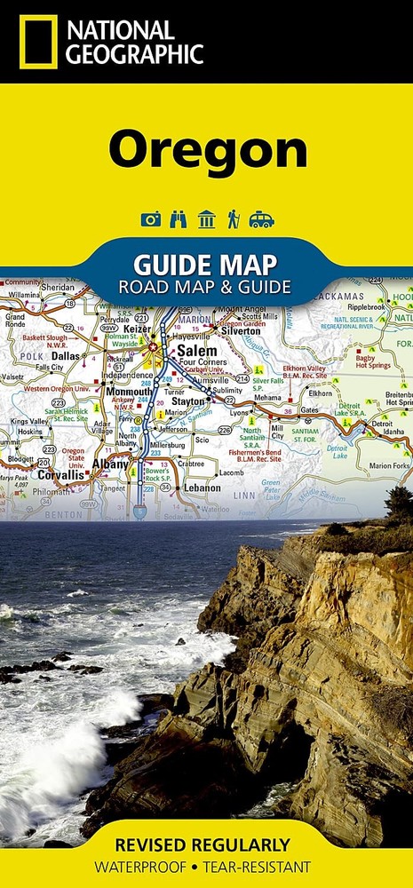 Oregon Map (National Geographic Guide Map)