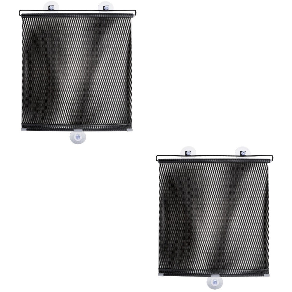 2 Sets Blackout Roller Blinds UV Proof Portable Kitchen Baby Privacy Curtains
