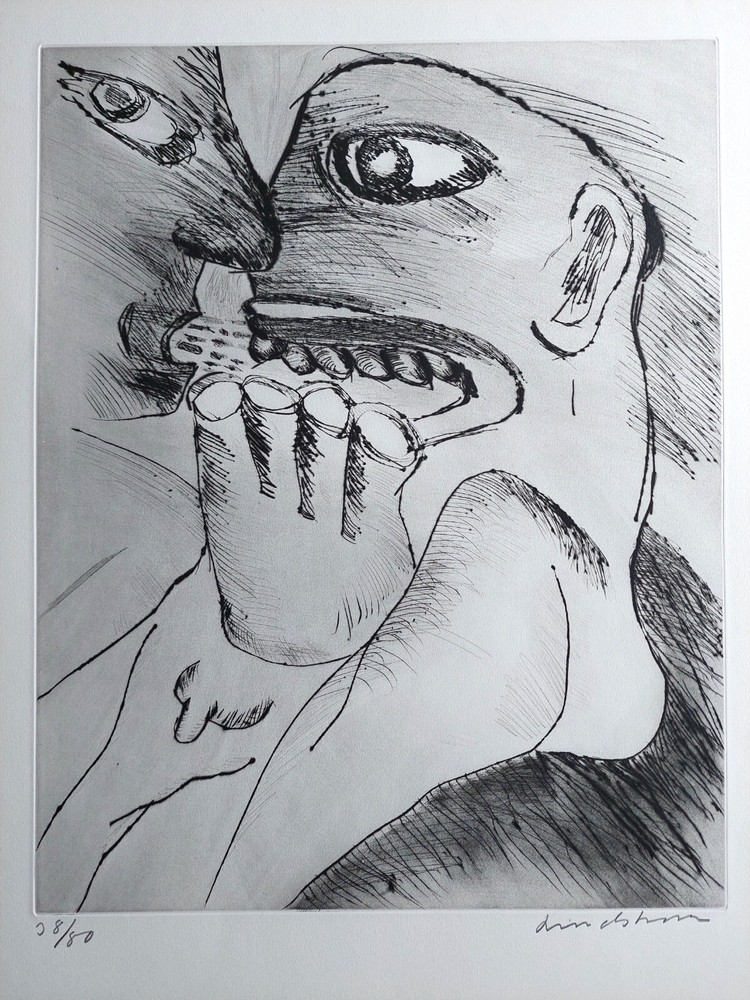 Bengt LINDSTRÖM Signed drypoint engraving 