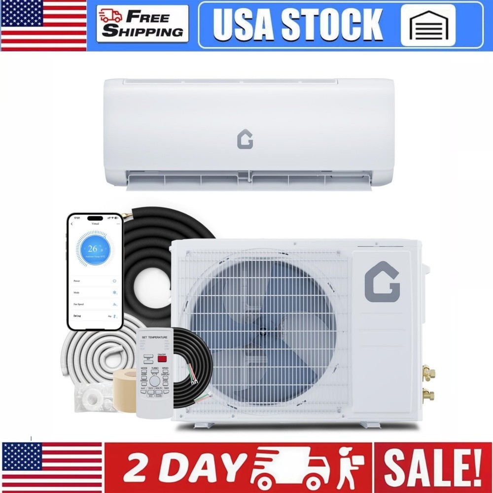 9000 BTU Ductless Mini Split Air Conditioner Heating & Cooling Up to 450 Sq.Ft